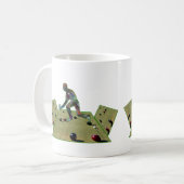 Dimensional Lawn Bowlers Design Koffiemok (Voorkant links)