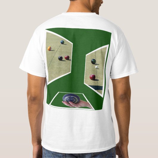 Dimensional Lawn Bowls Design T-shirt (Achterkant)