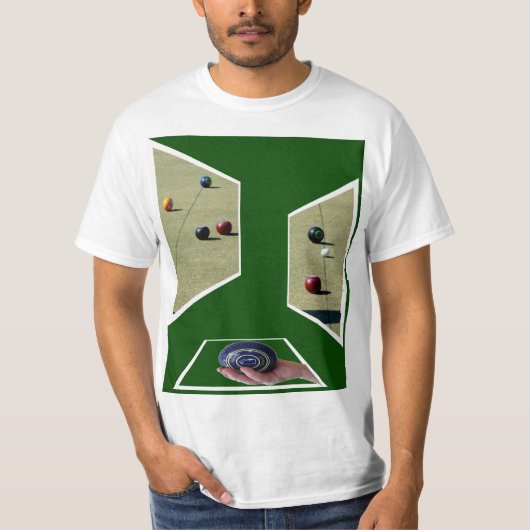 Dimensional Lawn Bowls Design T-shirt (Voorkant)
