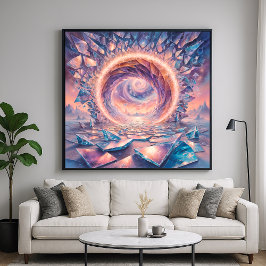 Dimensional Portal - Surrealistische illustratiest Poster