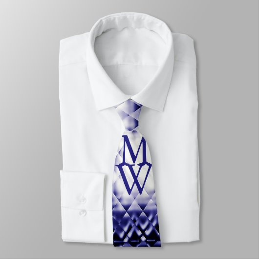 Dimensional Square-Navy-MW Stropdas (Gebonden)