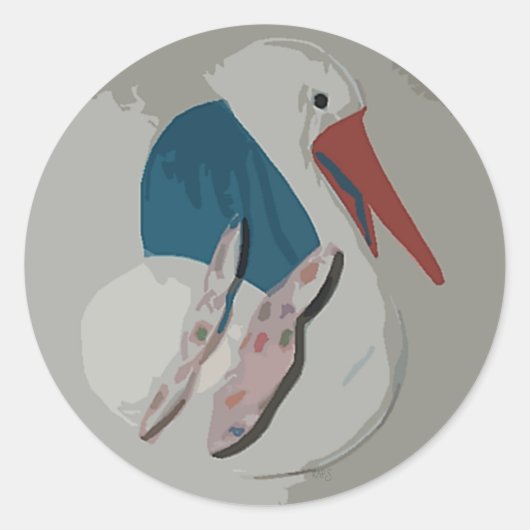 Dimensional Stork Sticker (Voorkant)