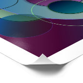 Dimensionale Abstracte Cirkels Kunst Poster (Hoek)