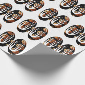 Dimensionale basketbalspelers nummer 00, cadeaupapier (Hoek)