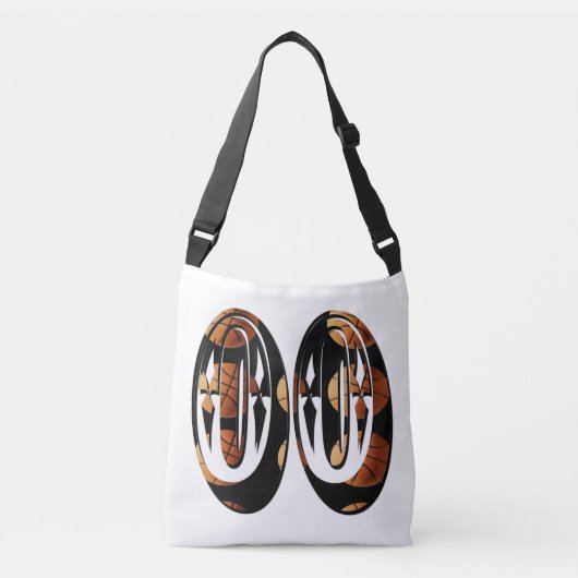Dimensionale basketbalspelers nummer 00, crossbody tas (Voorkant)