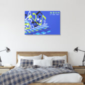 DIMENSIONALE Bat Bar Mitzvah Inloggen Board Canvas Afdruk (Insitu (Slaapkamer))