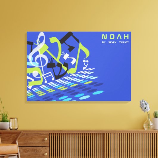 DIMENSIONALE Bat Bar Mitzvah Inloggen Board Canvas Afdruk (Insitu (Woonkamer))