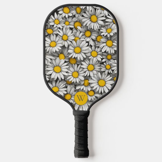 Dimensionale Daisies Monogram Pickleball Paddle (Voorkant)