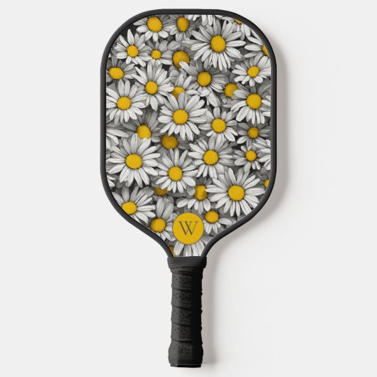 Dimensionale Daisies Monogram Pickleball Paddle (Achterkant)