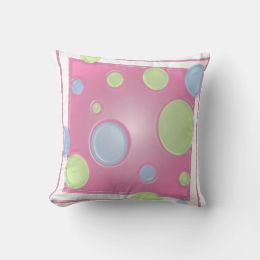 Dimensionale DOTS op Roze Kussen (Voorkant)