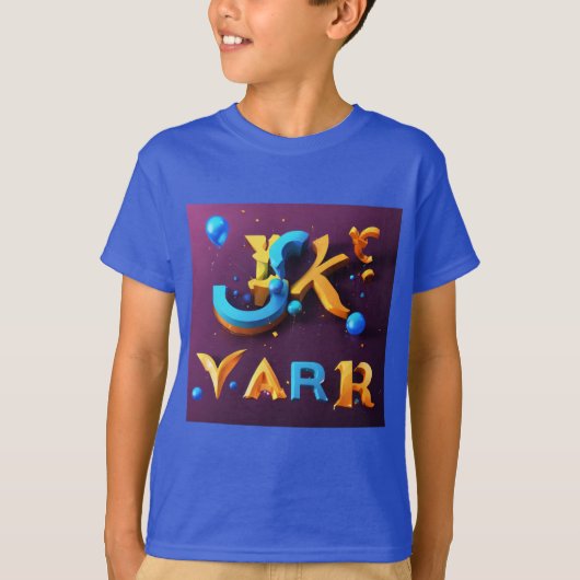 "Dimensionale Elegantie: 3D jaar Logo T-shirt" T-shirt (Voorkant)