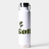 Dimensionale golfclubs en naam, waterfles (Voorkant)