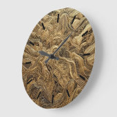 Dimensionale Goud Abstracte Ontwerp met Tics Grote Klok (Hoek)