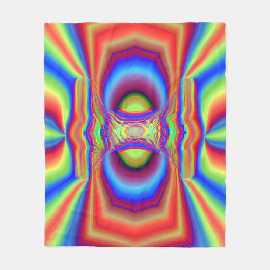 Dimensionale Intersectie Digitale Kunst Fleece Deken (Voorkant)