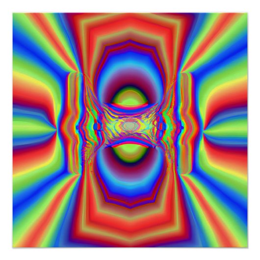 Dimensionale Intersectie Digitale Kunst Perfect Poster (Voorkant)