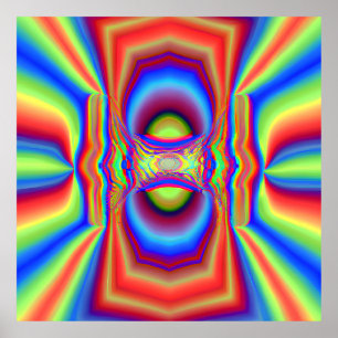 Dimensionale intersectie Digitale kunst Poster