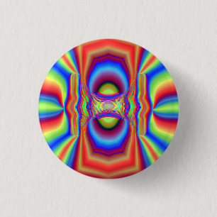 Dimensionale Intersectie Digitale Kunst Ronde Button 3,2 Cm