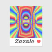 Dimensionale intersectie Digitale kunst Sticker (Vel)