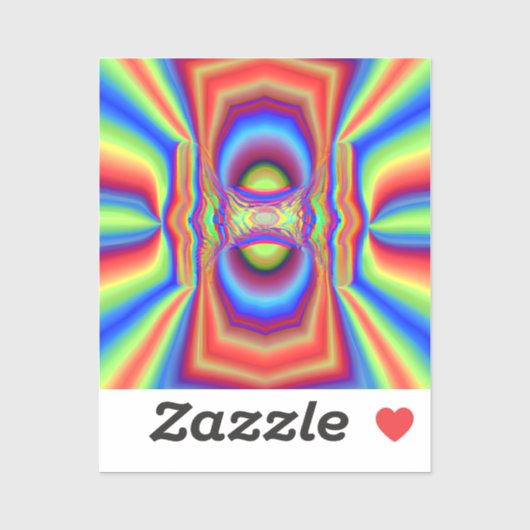 Dimensionale intersectie Digitale kunst Sticker (Vel)
