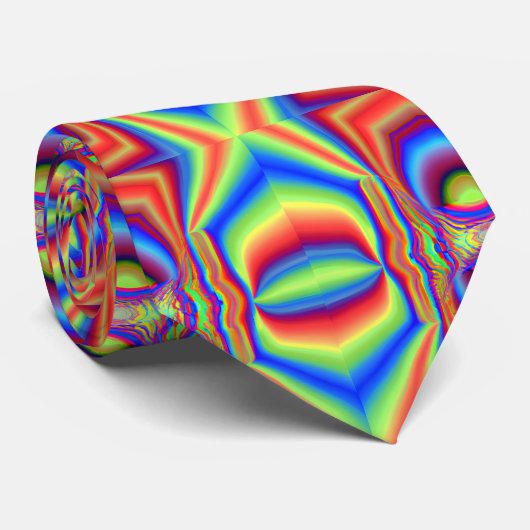 Dimensionale Intersectie Digitale Kunst Stropdas (Opgerold)