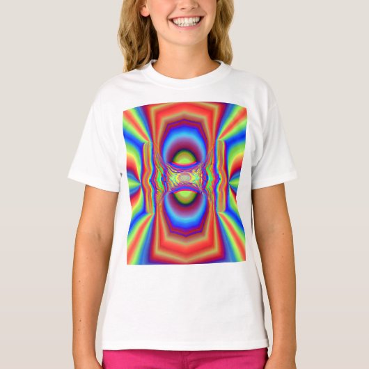 Dimensionale Intersectie Digitale Kunst T-shirt (Voorkant)
