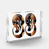 Dimensionale Oranje zwarte basketbal nummer 33, Fotoblokken (Links)