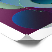 Dimensionele Abstracte cirkels KunstPoster Poster (Hoek)