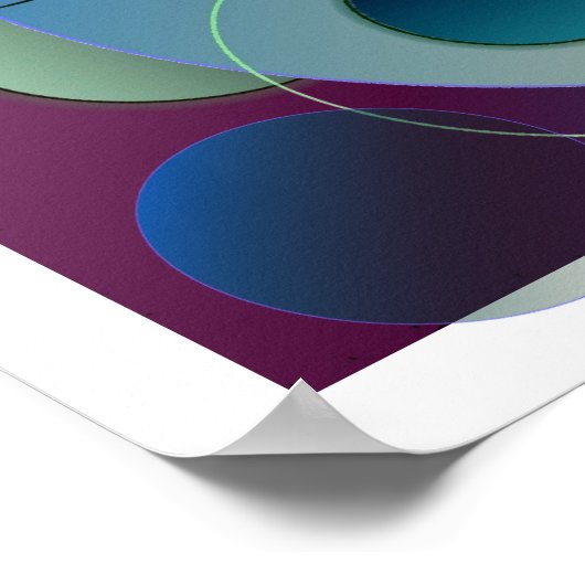 Dimensionele Abstracte cirkels KunstPoster Poster (Hoek)