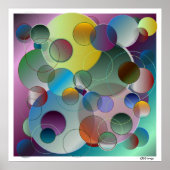 Dimensionele Abstracte cirkels KunstPoster Poster (Voorkant)