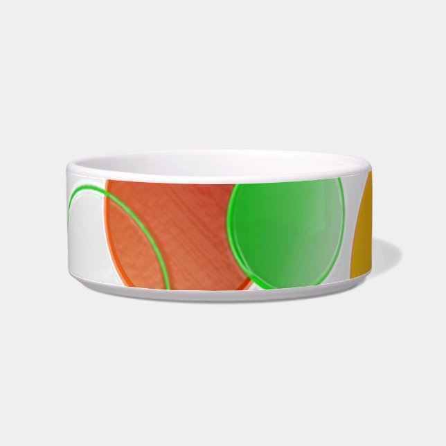 Dimensionele cirkels Pet Bowl Voerbakje (Links)