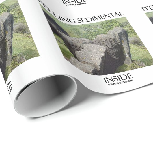 Dimentale Humor van kalksteengeologie in het binne Cadeaupapier (Rol Hoek)