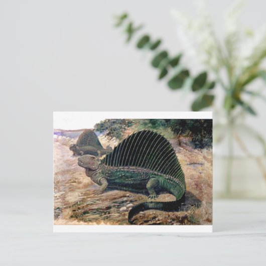 dimetrodon-1 briefkaart (Staand voorkant)