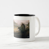 Dimetrodon en Eryops Tweekleurige Koffiemok (Voorkant rechts)