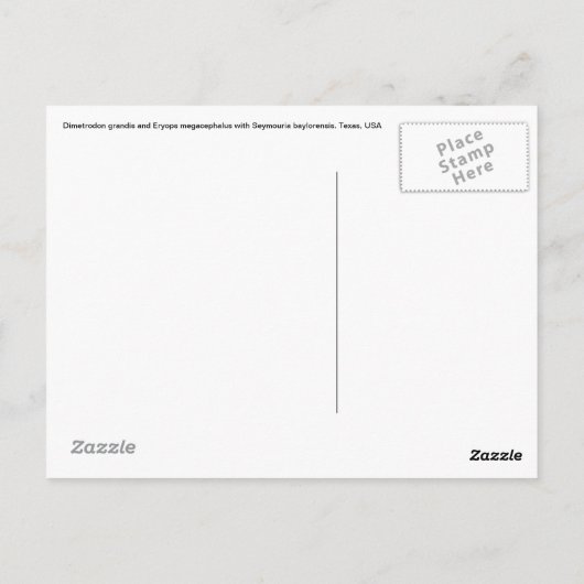 Dimetrodon Post Card Briefkaart (Achterkant)
