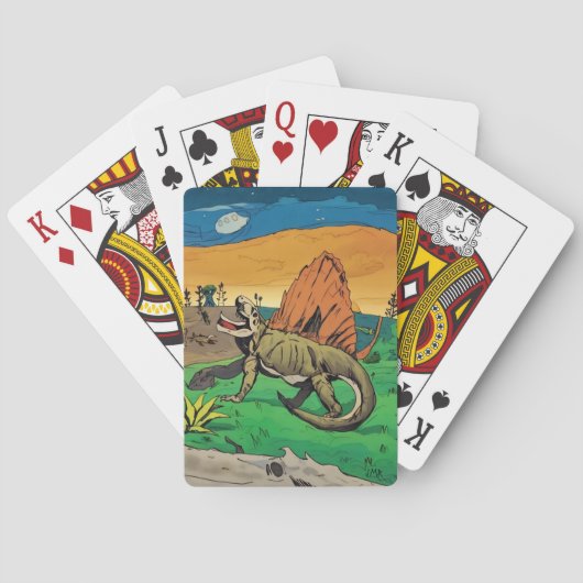 Dimetrodon Tijdreis Speelkaarten (Achterkant)