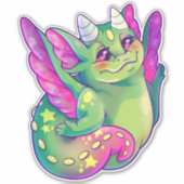 Dimi de fantasie draginie sticker (Voorkant)