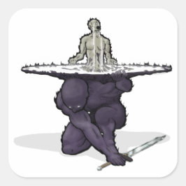 Dimiti, gebroken god van het evenwicht vierkante sticker