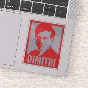 Dimitri Sjostakovitsj Pop Art op maat gesneden vin Sticker