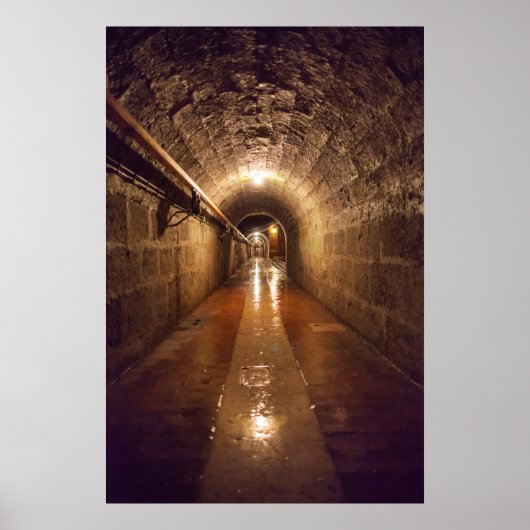 Dimly Lit Salt Mine Tunnel Poster (Voorkant)