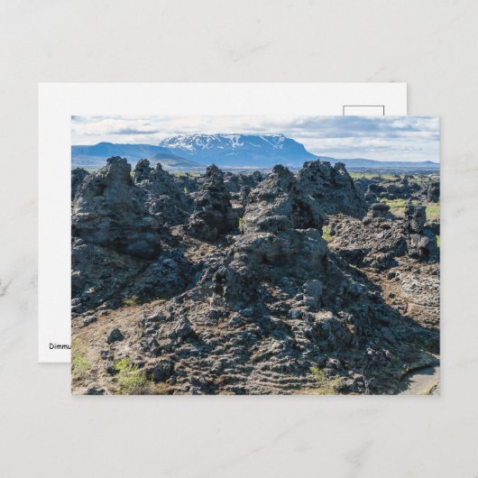 Dimmuborgir lavaveld, Myvatn gebied - IJsland Briefkaart (Voorkant / Achterkant)