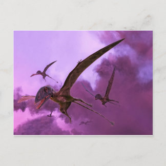 Dimorfodons vliegen uit de wolken briefkaart