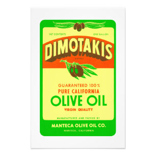 Dimotakis Family Olive Oil Co. Manteca, CA Foto Afdruk