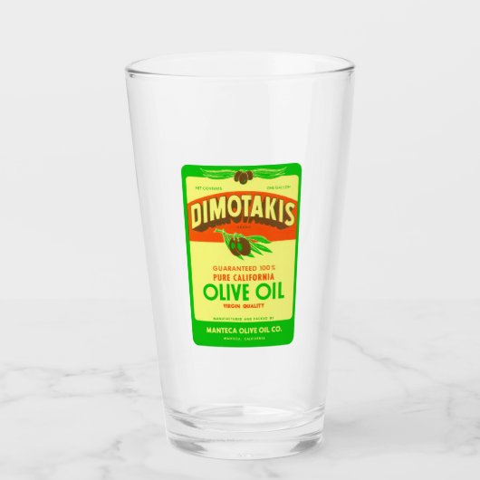 Dimotakis Family Olive Oil Co. Manteca California Glas (Voorkant)