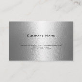 Dimpled Silver Pewter Faux Metallic Visitekaartje (Achterkant)