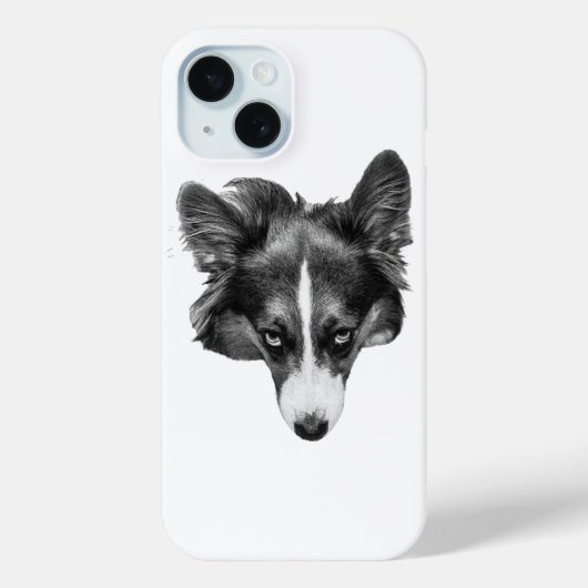 dimschaduw corgi gezicht Case-Mate iPhone case (Achterkant)