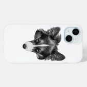 dimschaduw corgi gezicht Case-Mate iPhone case (Achterkant (horizontaal))