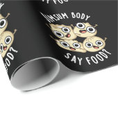 Dimsum Lichaam Say Eten Grappig Dimsum Pun Donker  Cadeaupapier (Rol Hoek)