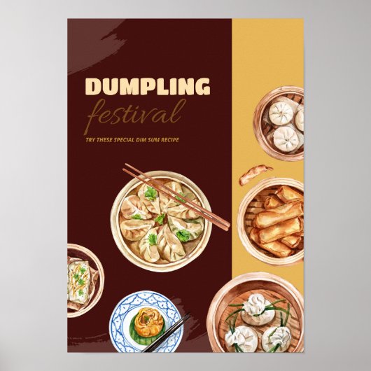 Dimsum Waterverf business Poster (Voorkant)