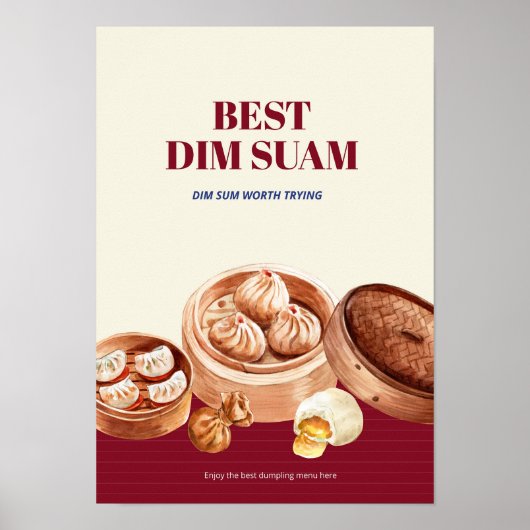 Dimsum Waterverf business Poster (Voorkant)