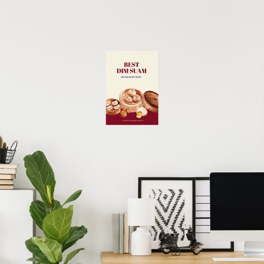 Dimsum Waterverf business Poster (Thuiskantoor)